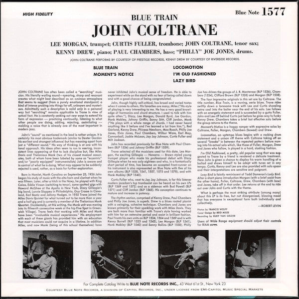 John Coltrane : Blue Train (LP, Album, RE, 200)