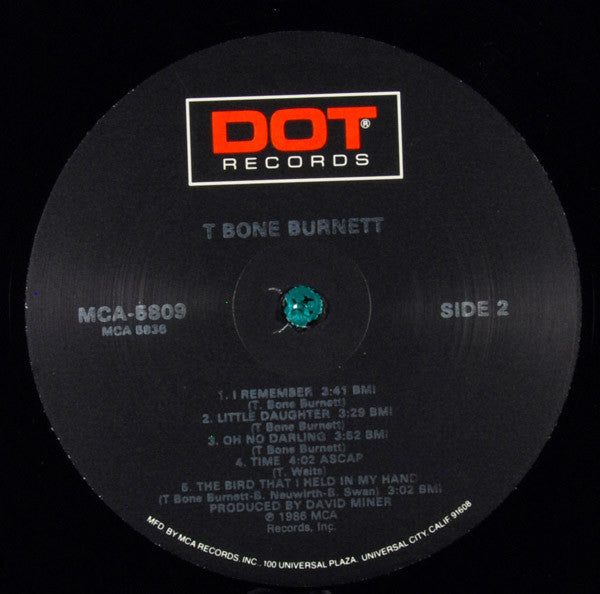 T Bone Burnett* : T Bone Burnett (LP, Album, Pin)