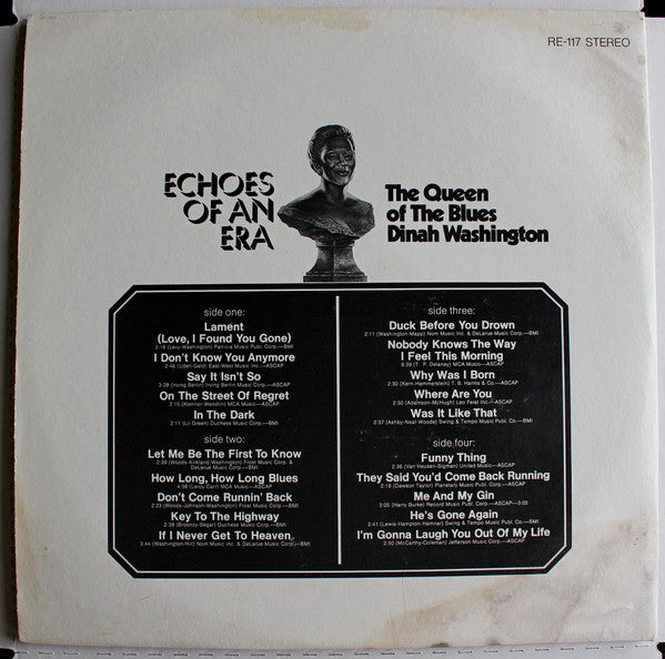 Dinah Washington : Echoes Of An Era - The Queen Of The Blues/ Dinah Washington (2xLP, Comp, Gat)
