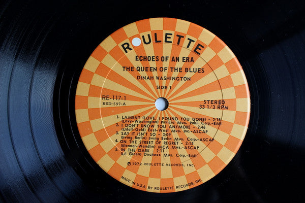 Dinah Washington : Echoes Of An Era - The Queen Of The Blues/ Dinah Washington (2xLP, Comp, Gat)