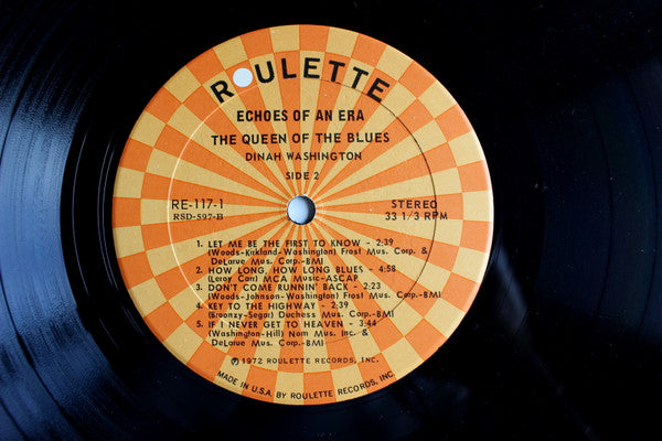 Dinah Washington : Echoes Of An Era - The Queen Of The Blues/ Dinah Washington (2xLP, Comp, Gat)