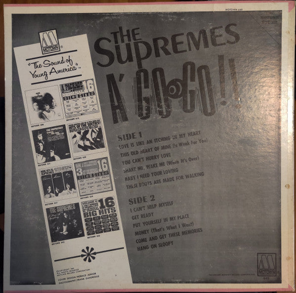 The Supremes : A' Go-Go (LP, Album, Ter)