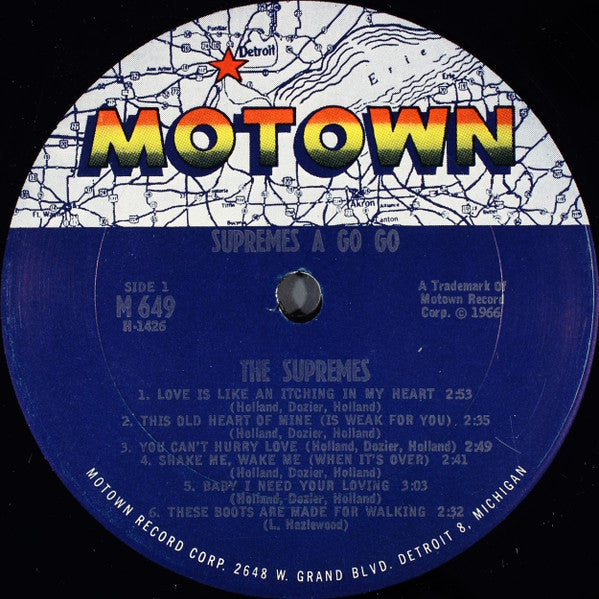 The Supremes : A' Go-Go (LP, Album, Ter)
