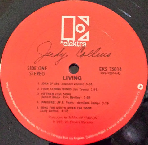 Judy Collins : Living (LP, Album, RE, Gat)