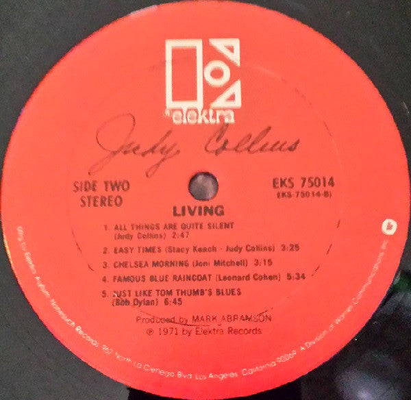 Judy Collins : Living (LP, Album, RE, Gat)