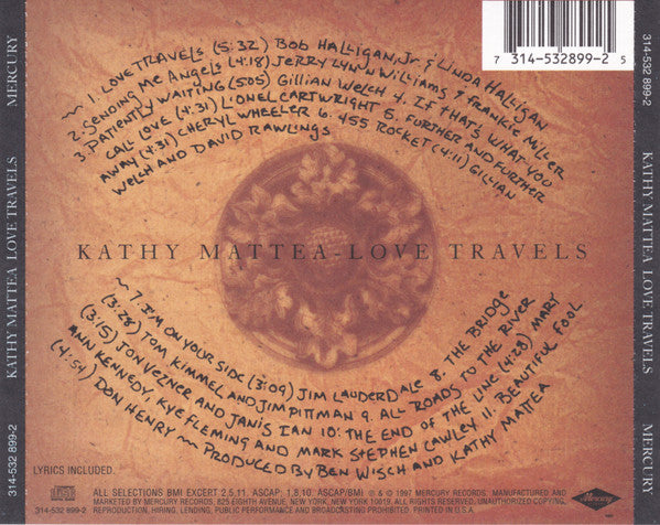 Kathy Mattea : Love Travels (CD, Album)