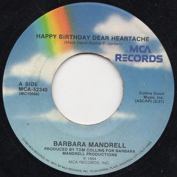 Barbara Mandrell : Happy Birthday Dear Heartache (7", Pin)