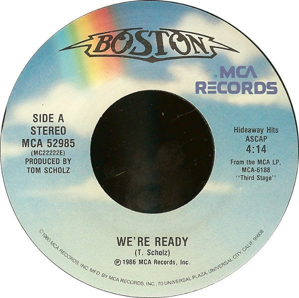 Boston : We're Ready (7", Single)