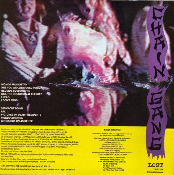 Chain Gang : Mondo Manhattan (LP, Album, Comp)