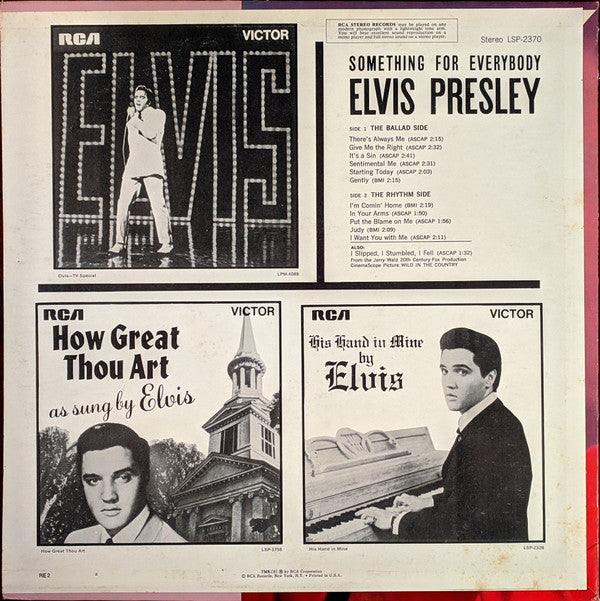 Elvis Presley : Something For Everybody (LP, Album, RE)