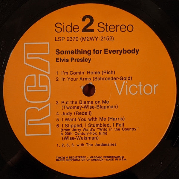 Elvis Presley : Something For Everybody (LP, Album, RE)
