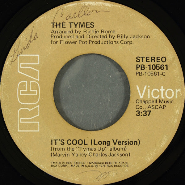 The Tymes : Good Morning Dear Lord / It's Cool (Long Version) (7", Single, Ind)