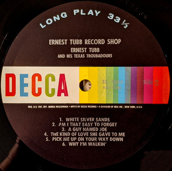 Ernest Tubb And His Texas Troubadours : Ernest Tubb Record Shop (LP, Album, Mono, RP)