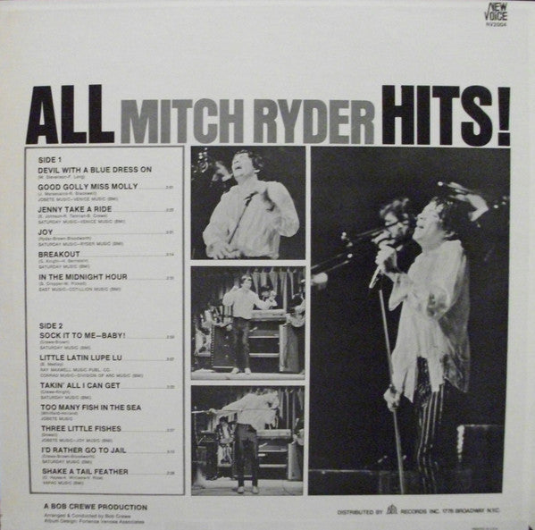 Mitch Ryder : All Mitch Ryder Hits! (LP, Comp)