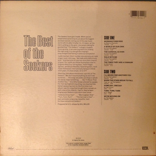 The Seekers : The Best Of The Seekers (LP, Comp, RE)