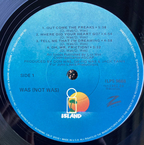 Was (Not Was) : Was (Not Was) (LP, Album, Jac)