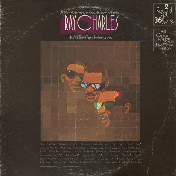 Ray Charles : A 25th Anniversary In Show Business Salute To Ray Charles (2xLP, Comp)
