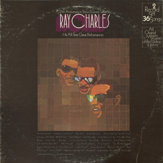 Ray Charles : A 25th Anniversary In Show Business Salute To Ray Charles (2xLP, Comp)