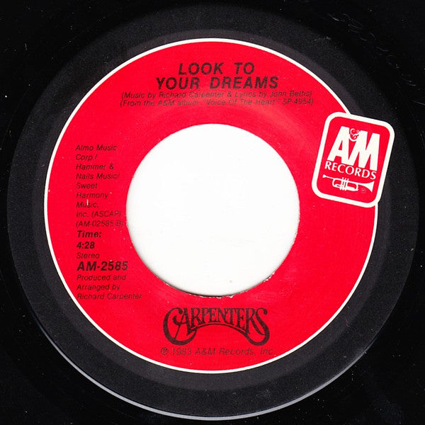 Carpenters : Make Believe It's Your First Time (7", Single, Mon)