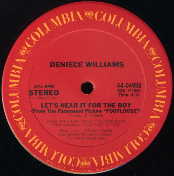 Deniece Williams : Let's Hear It For The Boy (12", Single, Car)