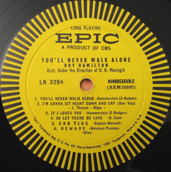 Roy Hamilton (5) : You'll Never Walk Alone (LP, Album, Mono)