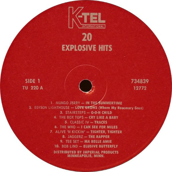 Various : 20 Explosive Hits (LP, Comp)