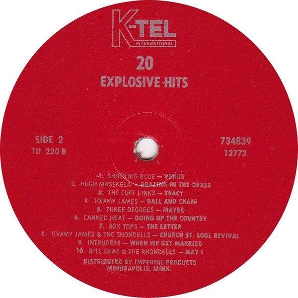 Various : 20 Explosive Hits (LP, Comp)
