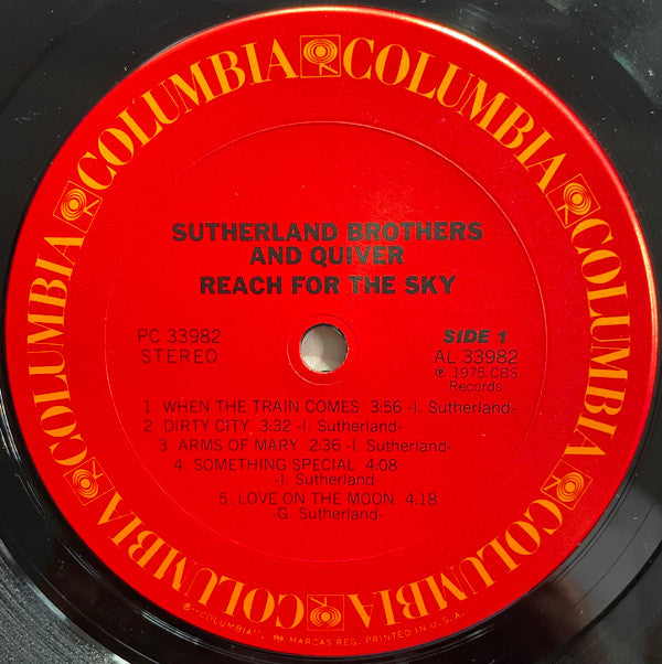 Sutherland Brothers & Quiver : Reach For The Sky (LP, Album, Pit)