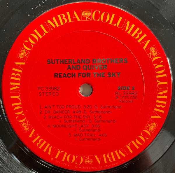 Sutherland Brothers & Quiver : Reach For The Sky (LP, Album, Pit)