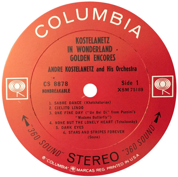 Andre Kostelanetz And His Orchestra* : Kostelanetz In Wonderland - Golden Encores (LP, Album)