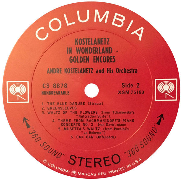 Andre Kostelanetz And His Orchestra* : Kostelanetz In Wonderland - Golden Encores (LP, Album)