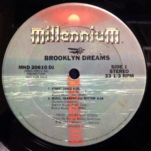 Brooklyn Dreams : Street Dance / Music, Harmony And Rhythm (12", S/Sided, Promo)