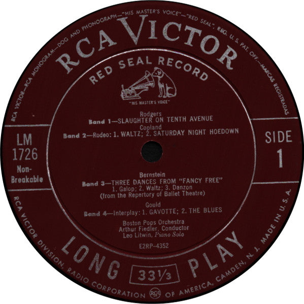 Boston Pops Orchestra, Arthur Fiedler : Slaughter On 10th Ave. [Complete] And Other Ballet Selections (LP, Album, Mono)