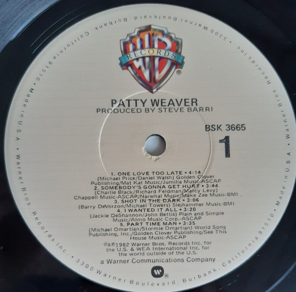 Patty Weaver : Patty Weaver (LP, Album, Jac)