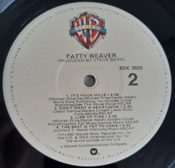 Patty Weaver : Patty Weaver (LP, Album, Jac)
