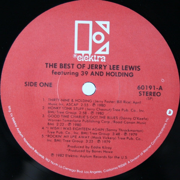Jerry Lee Lewis : The Best Of Jerry Lee Lewis Featuring 39 And Holding (LP, Comp)