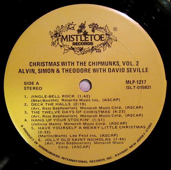 The Chipmunks : Christmas With The Chipmunks Volume 2 (LP, Album, RE)