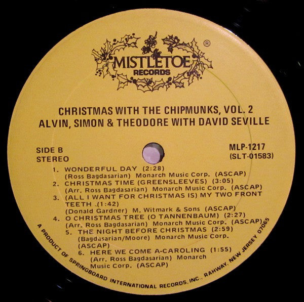 The Chipmunks : Christmas With The Chipmunks Volume 2 (LP, Album, RE)