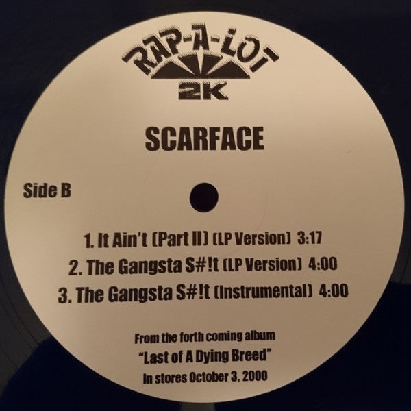 Scarface (3) : It Ain't Part II (12", Single, Promo)