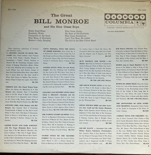 Bill Monroe & His Blue Grass Boys : The Great Bill Monroe And His Blue Grass Boys (LP, Comp, Mono)