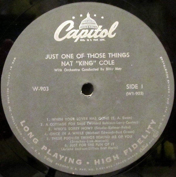 Nat "King" Cole* : Just One Of Those Things (LP, Album, Mono, Gre)