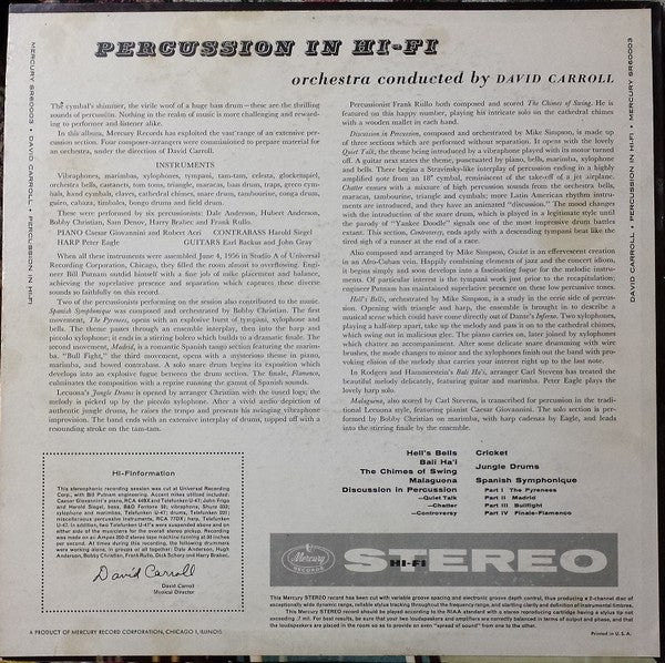 David Carroll : Percussion In Hi-Fi (LP, Album)