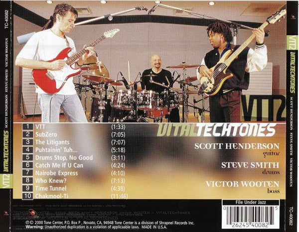 Vitaltechtones*, Scott Henderson (2), Steve Smith (5), Victor Wooten : VTT2 (CD, Album, RP)