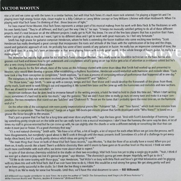 Vitaltechtones*, Scott Henderson (2), Steve Smith (5), Victor Wooten : VTT2 (CD, Album, RP)