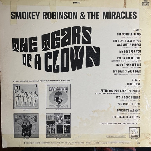 Smokey Robinson & The Miracles* : The Tears Of A Clown (LP, Album, RE, Ter)