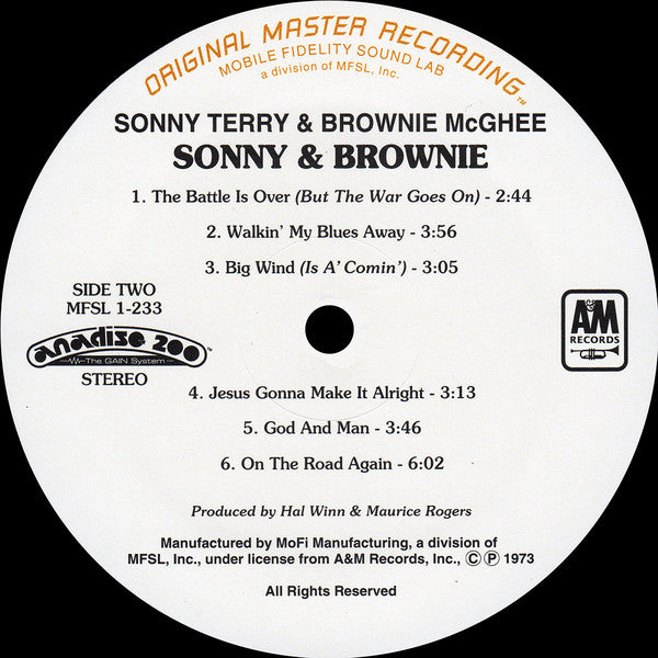 Sonny Terry & Brownie McGhee : Sonny & Brownie (LP, Album, Ltd, Num, RM, 200)