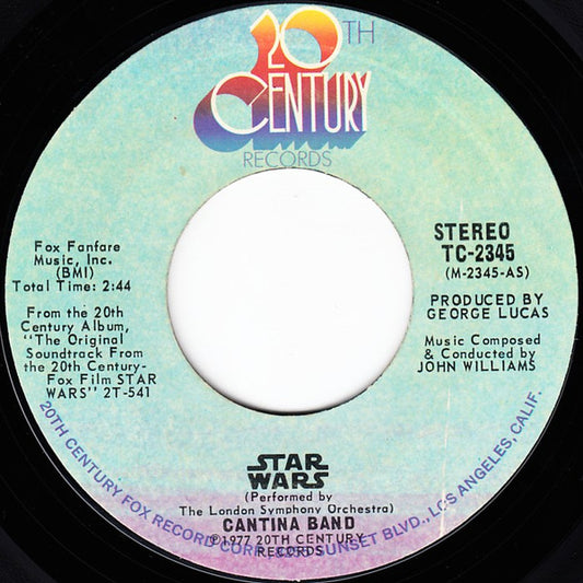 The London Symphony Orchestra* : Cantina Band / Star Wars (Main Title) (7", Single, Styrene, Ter)
