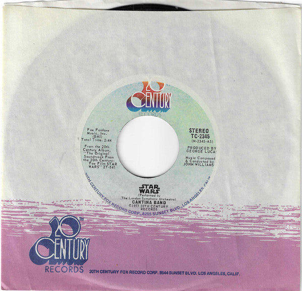 The London Symphony Orchestra* : Cantina Band / Star Wars (Main Title) (7", Single, Styrene, Ter)