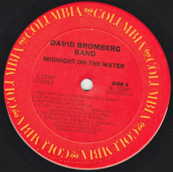 David Bromberg Band : Midnight On The Water (LP, Album)