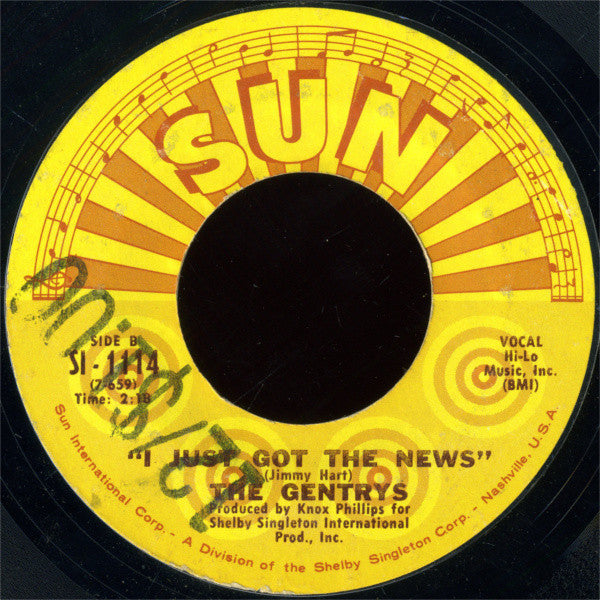 The Gentrys : Cinnamon Girl (7", Single, Pit)